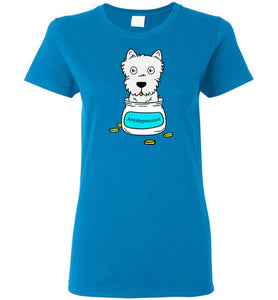 Antidepressant Westie Classic Lady T-shirt