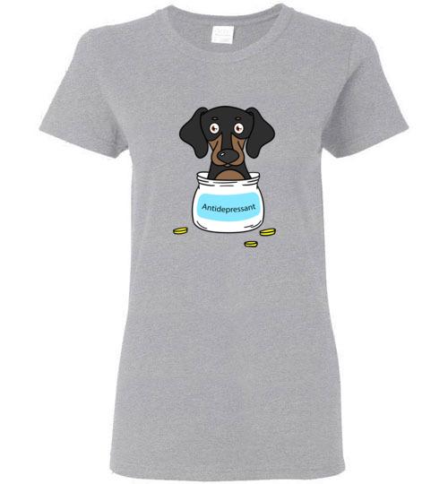 Antidepressant Dachshund Classic Lady T-shirt