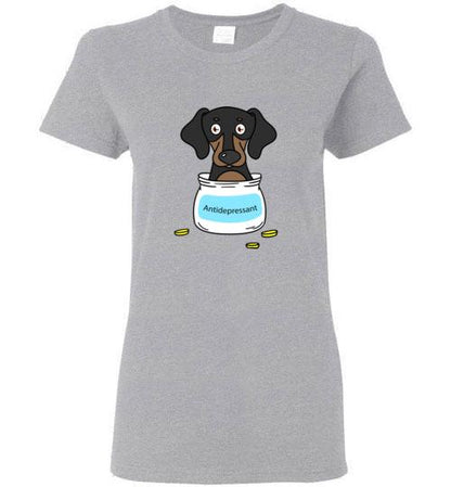 Antidepressant Dachshund Classic Lady T-shirt