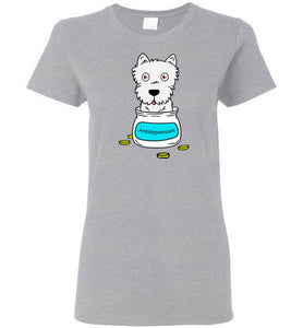 Antidepressant Westie Classic Lady T-shirt