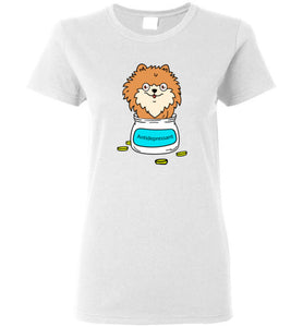 Antidepressant Pomeranian Classic Lady T-shirt