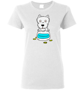 Antidepressant Westie Classic Lady T-shirt