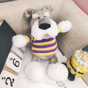 Schnauzer In Sweater Stuffed Toy