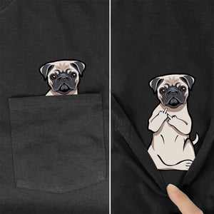 Dachshund Dog In Pocket T-Shirt
