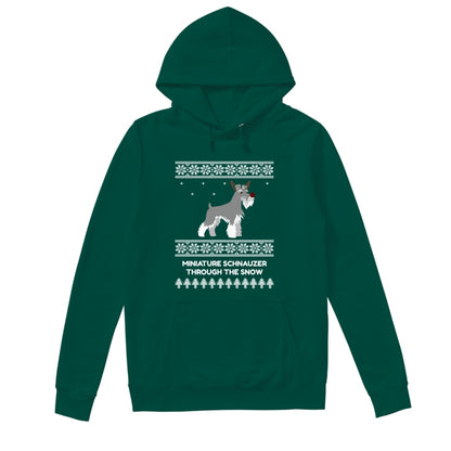 Miniature Schnauzer Through The Snow - Unisex Hoodie