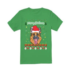 Merry Christmas German Shepherd - Premium Men's T-shirt