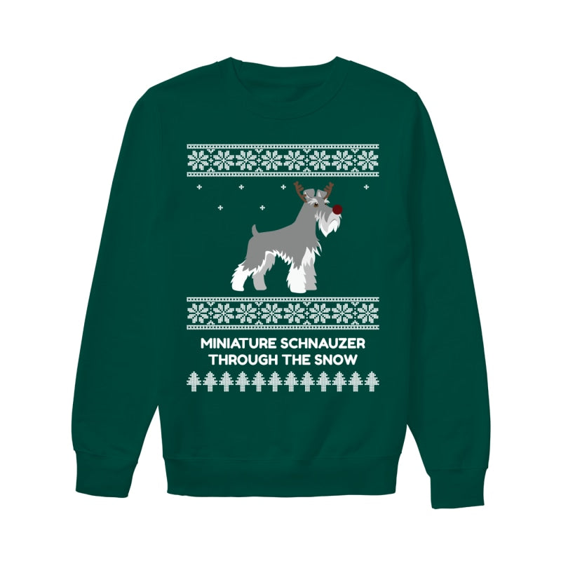 Miniature Schnauzer Through The Snow - Unisex Sweatshirt