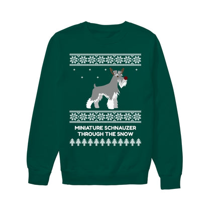 Miniature Schnauzer Through The Snow - Unisex Sweatshirt