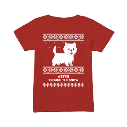 Westie Through The Snow  - Women's T-shirt