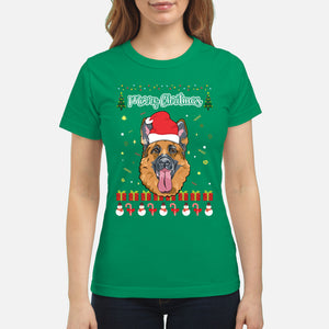 Merry Christmas German Shepherd - Women's T-shirt