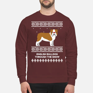 Bulldog Through The Snow - Unisex Sweatshirt