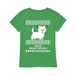 Westie Through The Snow  - Premium Women's T-shirt