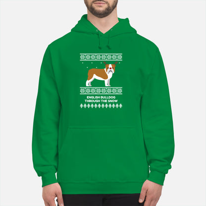 Bulldog Through The Snow - Unisex Hoodie