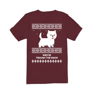 Westie Through The Snow  - Premium Men's T-shirt