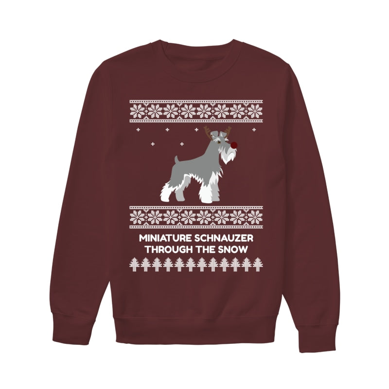 Miniature Schnauzer Through The Snow - Unisex Sweatshirt