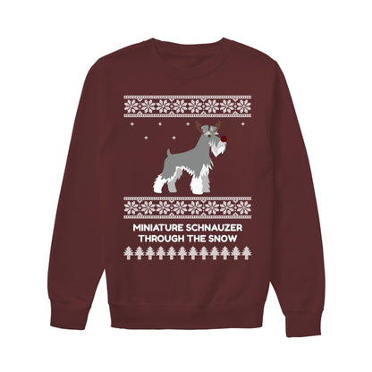 Miniature Schnauzer Through The Snow - Unisex Sweatshirt