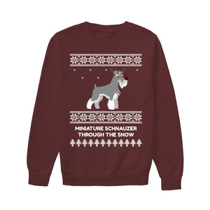 Miniature Schnauzer Through The Snow - Unisex Sweatshirt