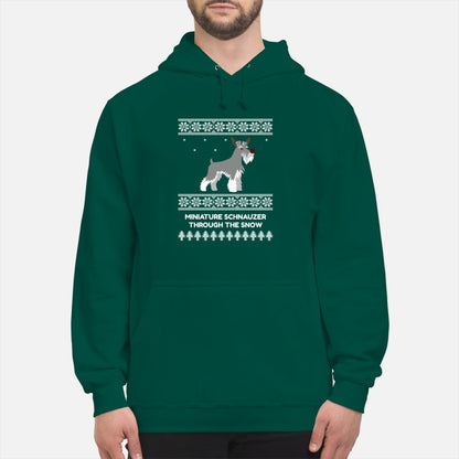 Miniature Schnauzer Through The Snow - Unisex Hoodie