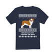 Bulldog Through The Snow - Premium Men's T-shirt