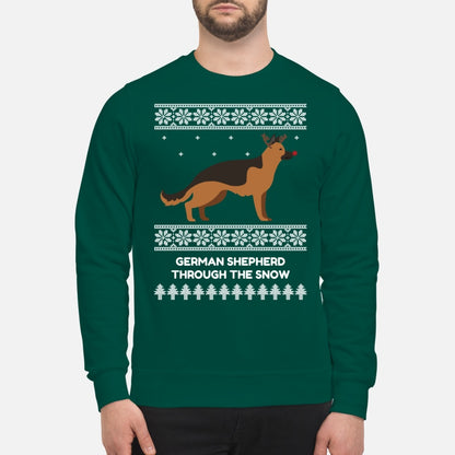 German Shepherd Through The Snow - Unisex Sweatshirt
