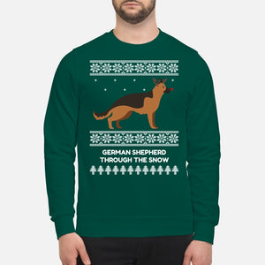 German Shepherd Through The Snow - Unisex Sweatshirt