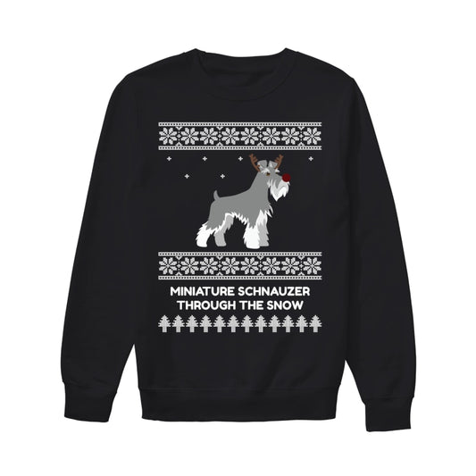 Miniature Schnauzer Through The Snow - Unisex Sweatshirt