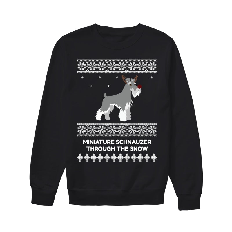 Miniature Schnauzer Through The Snow - Unisex Sweatshirt