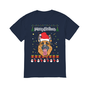 Merry Christmas German Shepherd - Men's T-Shirt