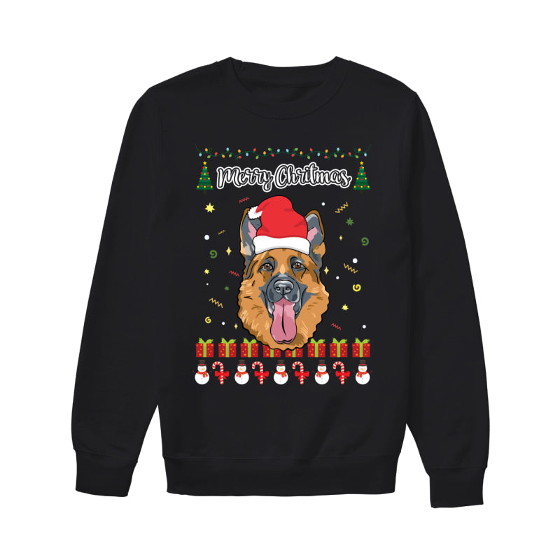 Merry Christmas German Shepherd - Unisex Sweatshirt