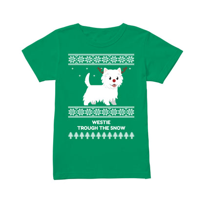 Westie Through The Snow  - Women's T-shirt