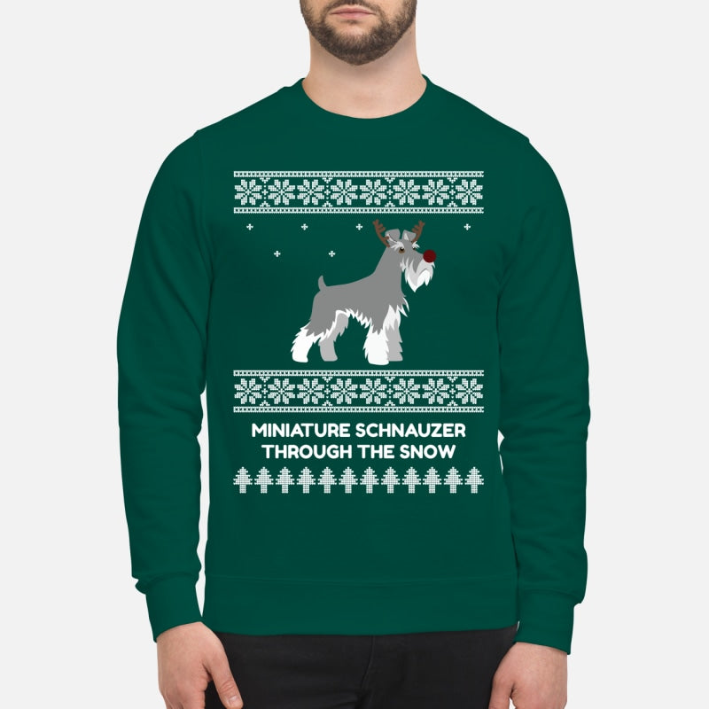 Miniature Schnauzer Through The Snow - Unisex Sweatshirt