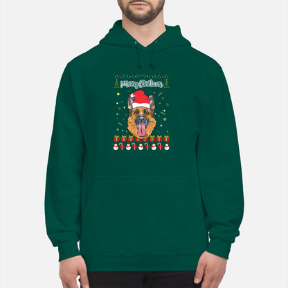 Merry Christmas German Shepherd - Unisex Hoodie