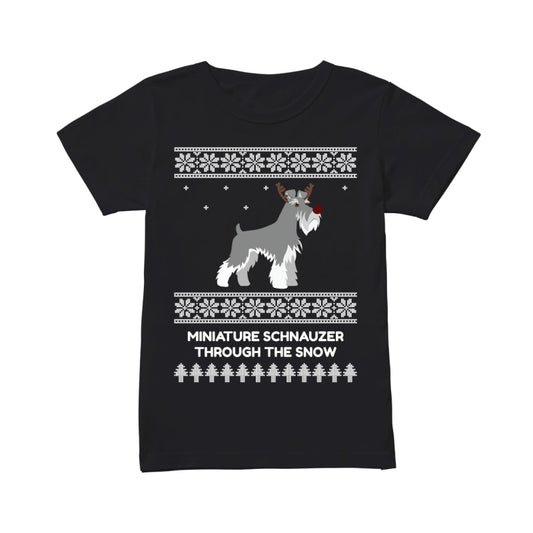 Miniature Schnauzer Through The Snow - Women's T-shirt