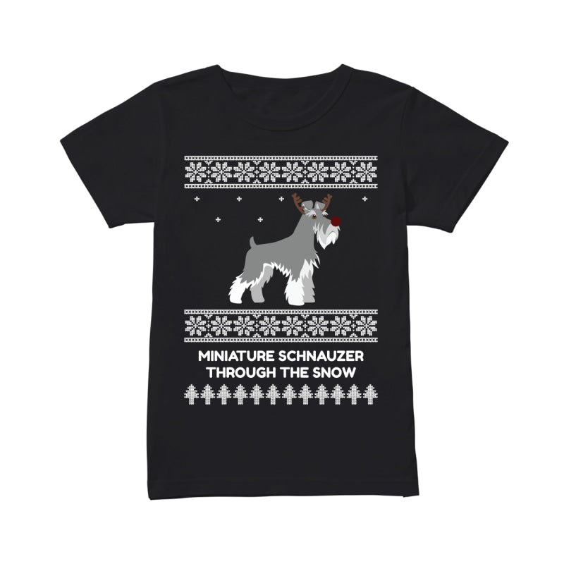 Miniature Schnauzer Through The Snow - Women's T-shirt