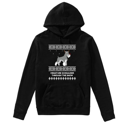 Miniature Schnauzer Through The Snow - Unisex Hoodie