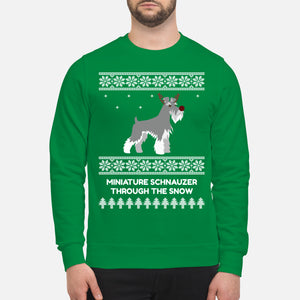 Miniature Schnauzer Through The Snow - Unisex Sweatshirt