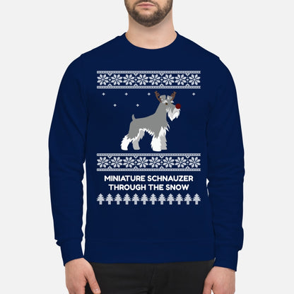 Miniature Schnauzer Through The Snow - Unisex Sweatshirt