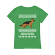 German Shepherd Through The Snow - Premium Women's T-shirt