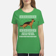 German Shepherd Through The Snow - Premium Women's T-shirt