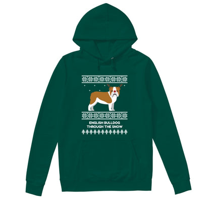 Bulldog Through The Snow - Unisex Hoodie