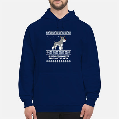 Miniature Schnauzer Through The Snow - Unisex Hoodie