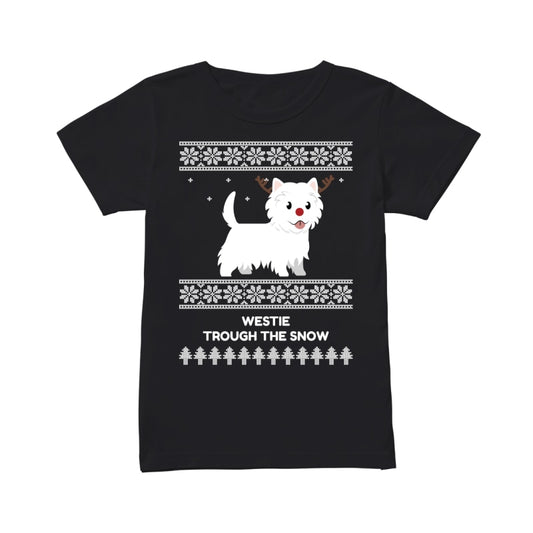 Westie Through The Snow  - Women's T-shirt