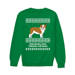 Bulldog Through The Snow - Unisex Sweatshirt