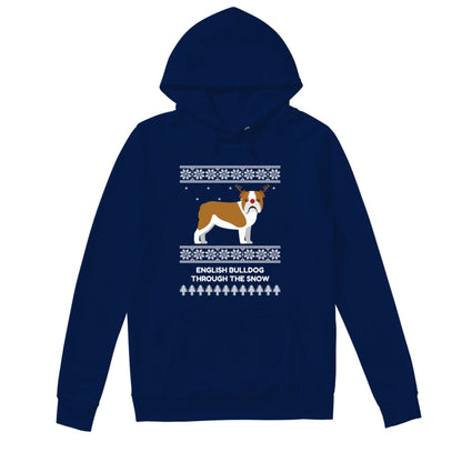 Bulldog Through The Snow - Unisex Hoodie