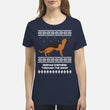 German Shepherd Through The Snow - Premium Women's T-shirt