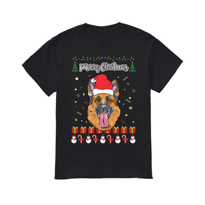 Merry Christmas German Shepherd - Men's T-Shirt