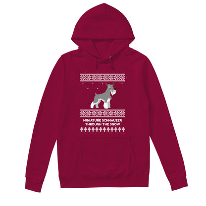 Miniature Schnauzer Through The Snow - Unisex Hoodie