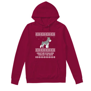 Miniature Schnauzer Through The Snow - Unisex Hoodie