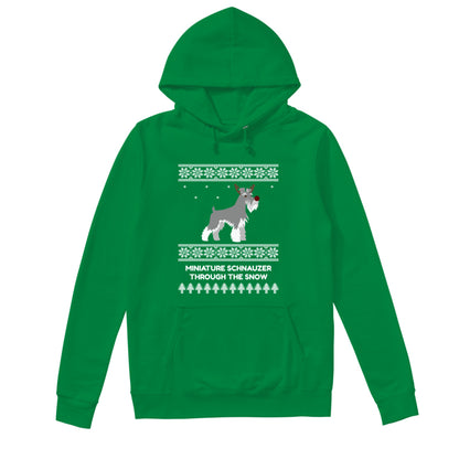 Miniature Schnauzer Through The Snow - Unisex Hoodie