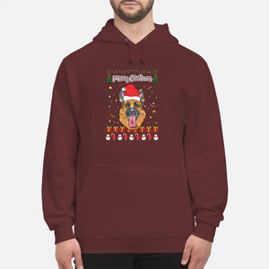 Merry Christmas German Shepherd - Unisex Hoodie